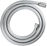 GROHE VitalioFlex Trend - Smooth Shower Hose 1.5 m, (Tensile Strength 50 kg, Pressure Resistance Up to 5 Bar, Heat Resistance 70°C, Universal Connection G 1/2'' x 1/2''), Chrome, 28741002