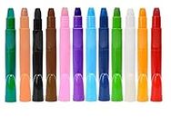 12 Colors Face Paint Crayons for Kids, Face & Body Paint Sticks, Halloween and Party Makeup, Non-Toxic Washable Face Painting, Water Based Twist up Face Painting Crayons