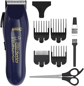 Wahl Dog Clippers, Pro Series Lithium Dog Grooming Kit, Full Coat Dog Grooming Clippers, Low Noise Cordless Pet Clippers