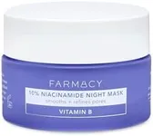 Farmacy Niacinamide Overnight Face Mask - Pore Refining Facial Mask with 10% Niacinamide - Replenishes Moisture Barrier with 3% Panthenol + Blueberry Seed Oil for Soft, Supple Skin (25ml)