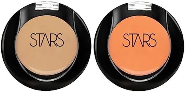 Stars Cosmetics Concealer Full Coverage Face Makeup Cream Personal & Professional All Skin Types Waterproof Corrector For Under Eye Dark Circles Acne & Blemishes For Girls and Women (Medium & Orange)