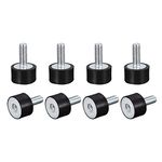 uxcell Rubber Mounts 8pcs M5 Male/Female Vibration Isolator Shock Absorber, for Garage Motor Air Compressor Car Boat Bobbins, D15mmxH10mm