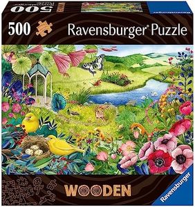 Ravensburger Puzzle 17513 - Wilder Garten - 500 Teile Holzpuzzle mit stabilen, individuellen Puzzleteilen und 40 kleinen Holzfiguren (Whimsies), für Kinder und Erwachsene ab 14 Jahren