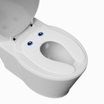 TechHark Plastic Baby Potty Training Toilet Seat for Boys and Girls Kids, Non-Slip with Splash Guard, Fits Round&Oval Toilets, (Travel White) Pack of 1