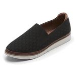 Cobb Hill Women's Camryn Slip Loafer Flat, Black Knit, 7 Wide