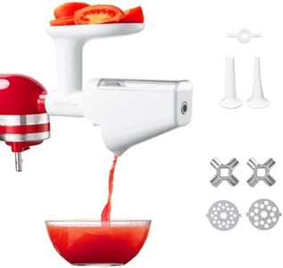 KITCHTREE Fruit & Vegetable Strainer Attachment Set - Includes Food Grinder Attachment and Sausage Stuffer Tubes, Compatible with KitchenAid Stand Mixers