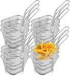 12 Pcs Mini Square Fry Basket Stain