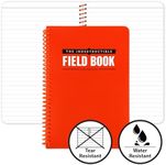 Elan Publishing Company The Indestructible Waterproof, Tearproof, Weatherproof Spiral Bound Field Notebook - 4.875"x7.25" - Orange - Lined Memo Book