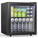 Electactic 55 Can Mini Refrigerator, Beverage Cooler, 1.3 Cubic Feet Refrigerator, Beverage Cooler for Beer, Soda, Wine, Digital Temperature Control for Home,