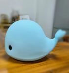 Dimanito Cute Kids Night Light Night Lamp Night Lights for Kids Bedroom Toddler Baby Portable Silicone Battery Led Nightlight Nursery (Whale)