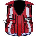 New Hi Viz Tactical Vest Dog Handler Security,CCTV, Event staff, Tac Vest (Red)