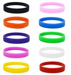 Silicone Wristbands Adult 202mm Mixed Colours 10 Pack