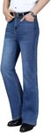 Ben Martin Men’s Bell Bottom Jeans || Bootcut Denim Pants || Wide Leg Flared Jean's for Men || High Waist Stretchable Retro Fit || Cotton Jean for College Casual Light Blue, Size 32 (0)