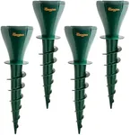 Sunnydaze Spiral Ultrasonic Solar Mole Repellent Stakes - 3 Working Modes - Easy to Install - Child and Pet Safe - 4-Pack