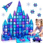 Magnetic Building Blocks Kids Boys Girls Toys Age 6 7 8 9 Magnetic Tiles 3D Castle for Princess Learning Educational STEM Toy 3 4 5 6 7 8 9 Year Old Boy Girls Gifts on Birthday Christmas 47pcs