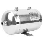 4-Port 304 Stainless Steel 0.6-Gallon Air Reservoir Tank with 1/4" NPT 3L1.25MPa for Industry, Medical, Car, Air Source Treatment Components