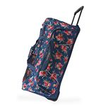 Pacific Coast Signature Women's 32" Large Rolling Duffel Bag, Rose Garden Navy, One Size