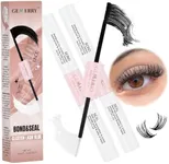 GEMERRY Lash Bond and Seal 2Pcs Bond and Seal Lash Glue for Lash Clusters Long Retention 48-72 Hours Waterproof Cluster Lash Glue for Eyelash Clusters DIY at Home