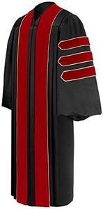 CLERKMANS Unisex Theology Doctoral Graduation Gown, Pastor Clergy Robe - Doctorate Robe 45 (5'0"-5'2")