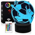 Soccer Lights for Kids,3D Illusion Soccer Lamp Soccer Night Lights 16 Colors Changing Remote Control,Football Lights Room Decorations,Birthday Christmas Soccer Gifts for Boys Sports Fans Teen