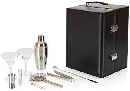 Picnic Time Legacy - a Brand Manhattan Cocktail Travel Set with Bar Tools, Black