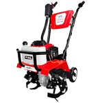 DVI 142CC Tiller with 4 Stroke High Power Petrol Engine | for Working in Every Type of Soil | Suitable for Farm & Agriculture Weeding in All Type of Crops | with High Carbon Blades