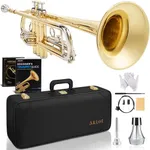 AKLOT Hand-Hammered Bell Bb Trumpet