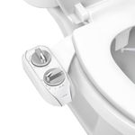 LUXE Bidet NEO 120 Plus – Next-Generation Bidet Toilet Seat Attachment with Innovative EZ-Lift Hinges and 360° Self-Cleaning Mode (Chrome)