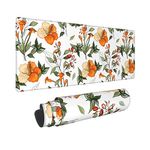 Large Gaming Mousepad, Tropical Flowers, Marble, Galaxy XL Cute Mouse Pad, Big Long Full Non-Slip Base Gifts for Women, 31.5 * 11.8 Inch (Trendy Floral)