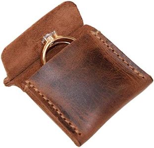 Hide & Drink, Wedding Ring Case, Engagement Pouch, Bride and Groom Jewelry Storage, Marriage Travel, Ring Bearer, Proposal Ring Holder, Full Grain Leather, Handmade, Bourbon Brown