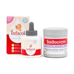 Infacol & Sudocrem New Born Bundle | Includes Infacol Colic Drops 85ml + Sudocrem Antiseptic Healing Cream 125g | Colic relief for babies and Nappy Rash Cream