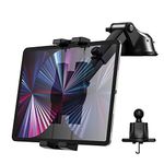 Oilcan Car Tablet Holder Phone Mount, Dashboard Windscreen Vent Tablet Stand, Van Dash Suction Cup Windshield Clamp Cradles for iPad Mini Air Pro, iPhone, Samsung Galaxy, Lenovo, Huawei (4-12.9")