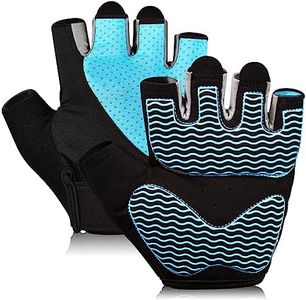 sunnex Gym Gloves, Workout Gloves, Fingerless Gloves for Weightlifting, Lightweight Breathable Fitness Gloves, Sports Gloves for Training Lifting Weight Cycling Climbing Rowing