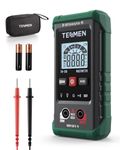 TESMEN TM-510 Digital Multimeter, 4000 Counts, Smart measurement, Auto-Ranging Voltage Tester; Voltmeter with Non-Contact Voltage Function, Measures AC/DC Voltage, Resistance, Continuity – Green