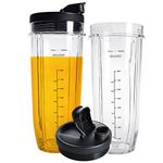 Nutri Ninja 32OZ Replacement Parts,QT 2Pack Nutri Ninja Replacement Cups with Sip & Seal Lids,950ML(32oz) Measuring Scale Cup Mug, FIT for Nutri Ninja Auto IQ Series Blenders