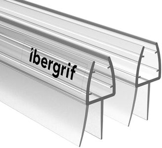 Ibergrif 2 Pack 800mm Bath Shower Screen Door Seal Strip for 5-8mm Glass Door Adjustable Length (Straight) M102-80