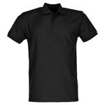 Fruit of the Loom Men's 65/35 Polo Shirt, Black, Large
