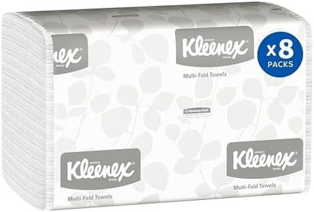 Kleenex® Multifold Hand Paper Towels, Bulk (02046), Soft and Absorbent, 9.2" x 9.4" sheets, White, (150 Sheets/Pack, 8 Packs/Case, 1,200 Sheets/Case)