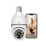 DDLC Wi-Fi Camera CCTV Camera 1080p Wireless PTZ Bulb Shape V380 Pro | Indoor 360° Smart Home Security Camera Light Vision 24x7 Continuous Recording with Motion Sensor LED Lights (Light Bulb)