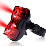 Strauss Dual LED Bicycle Rear Tail Light | Waterproof Cycle Light | Portable High Visibility LED Light for Safety | Cycling Accessory for Night & Day Riding| Size: Universal