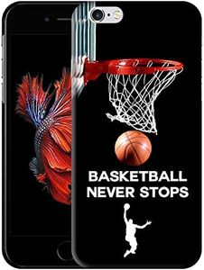 Glisten - iPhone 6 Plus Case, iPhone 6s Plus Case - Basketball Design Printed Cute Plastic Hard Snap on Protective Designer Back Phone Case/Cover for iPhone 6 Plus/iPhone 6s Plus