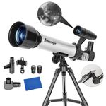 BQKOZFIN Telescopes for Astronomy, 30/60X Zoom HD Outdoor Monocular Space Telescope Portable Refractor Spotting Scope with Tripod for Beginners for Moon, Planets and Stargazing