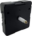 Standard UTS German Euroshaft Battery Clock Mechanism IEC R6+ Black Setting Wheel Replacement Mechanisms Suitable Junghans Replacement (20mm Shaft - Clock Faces 8-12mm Thick)