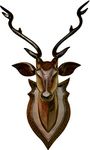 BK . ART & CRAFTS Deer Head Wall Mounted| Wooden Deer Showpiece Product For Wall Decoration| Show Piece Wall Decor For Living Room - 50/38/17 CM (H/L/W)