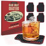 Triple Gifffted Silicone Drink Coasters, Funny Gag Novelty Car Enthusiasts Lovers Gifts for Men Him Ideas,Mechanic Guy Man Cave Garage,Brother,Son,Dad,Birthday Christmas Stocking Stuffer,Dirty Santa