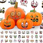 30 PCS Halloween Pumpkin Stickers, Pumpkins Decorations Sticker for Toddler Kids Halloween Craft Party Games 15×15cm