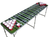 Football Field Beer Pong Table with Predrilled Cup Holes