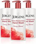 Jergens Extra Moisturizing Hand Soap, Liquid Hand Soap Dispenser with Jergens Cherry Almond Scent, Hand Wash For Dry Hands, 8.3 Ounces (Pack of 3)