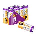 GP LR1 / Batteries N - Pack of 8 1.5V MN9100 / E90/ GP910A by GP Batteries N LR1 Extra Alkaline Batteries ideal for: Bike Lights/Alarm Systems/Garage door openers/GPS Trackers/Motion Sensors etc.