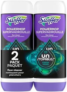 Swiffer PowerMop Floor Cleaning Solution with Unstopables Fresh Scent, 1.5 L (2 Packs of 750 mL Each)
